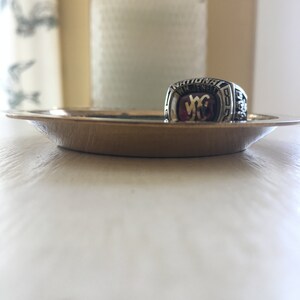 Mid Century Brass Pocket Change Dish: Shirt & Tie Valet Tray, Dresser Top Catch All image 8