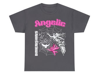 Angelic Dimensions Graphic Tee, Men Graphic Tees, Streetwear Shirt, Angel Shirt, Gift for men, Holiday Gift