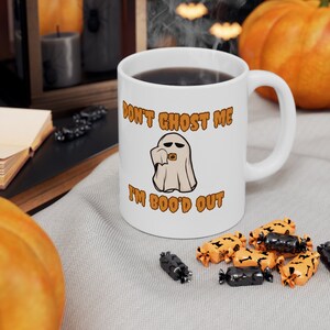 Halloween Mug, Ghost Mug, Halloween Dishware, Funny Mug, Fall Mug