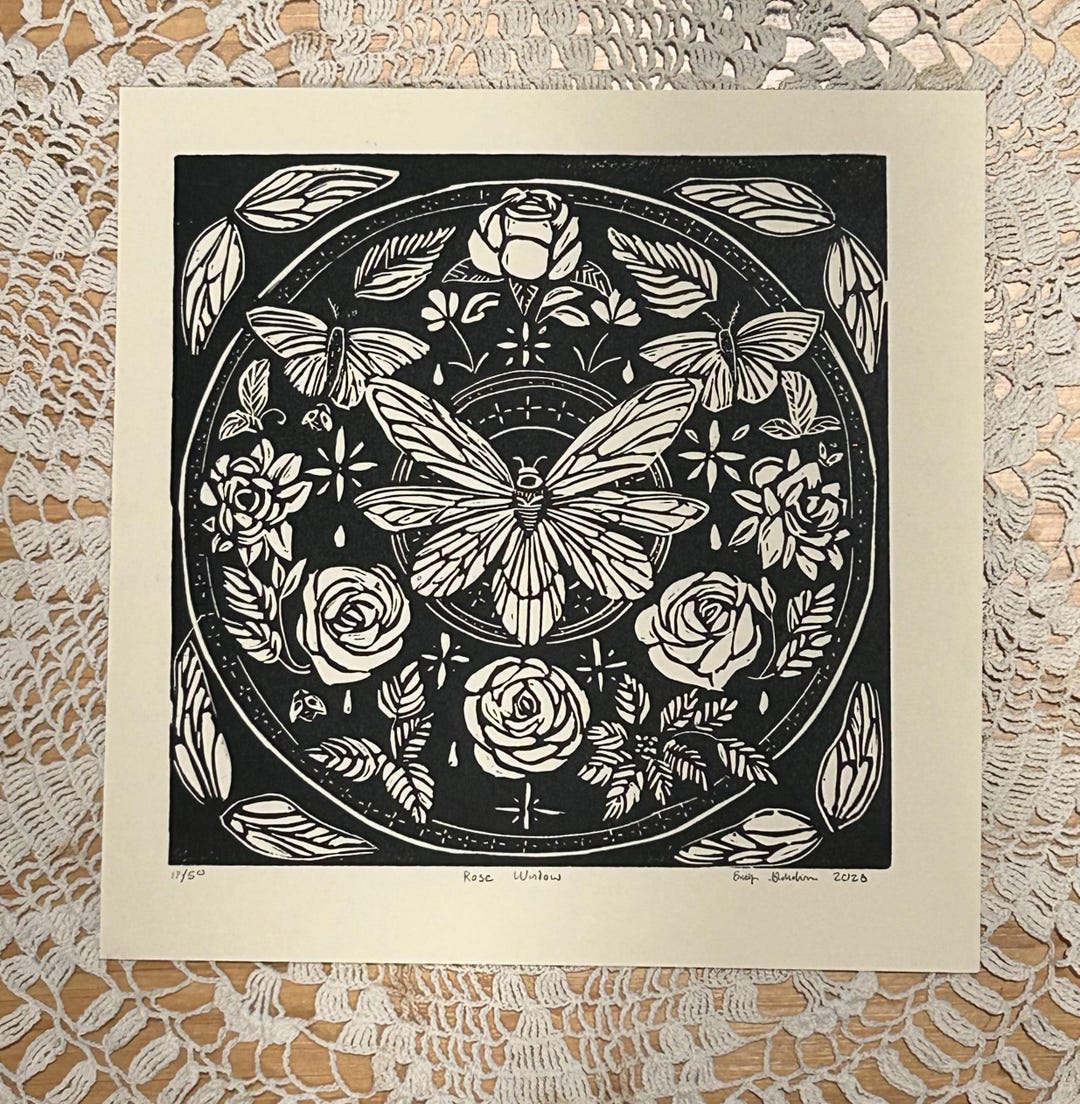 Linocut Window Limited Edition Linocut