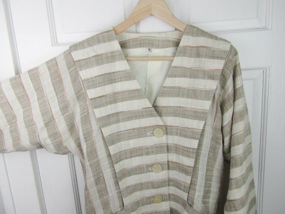 Vintage 80s Jacket Blazer Boxy Cream Beige Minimal St Gem Vintage 80s Jacket Blazer Boxy Cream Beige Minimal St Gem
