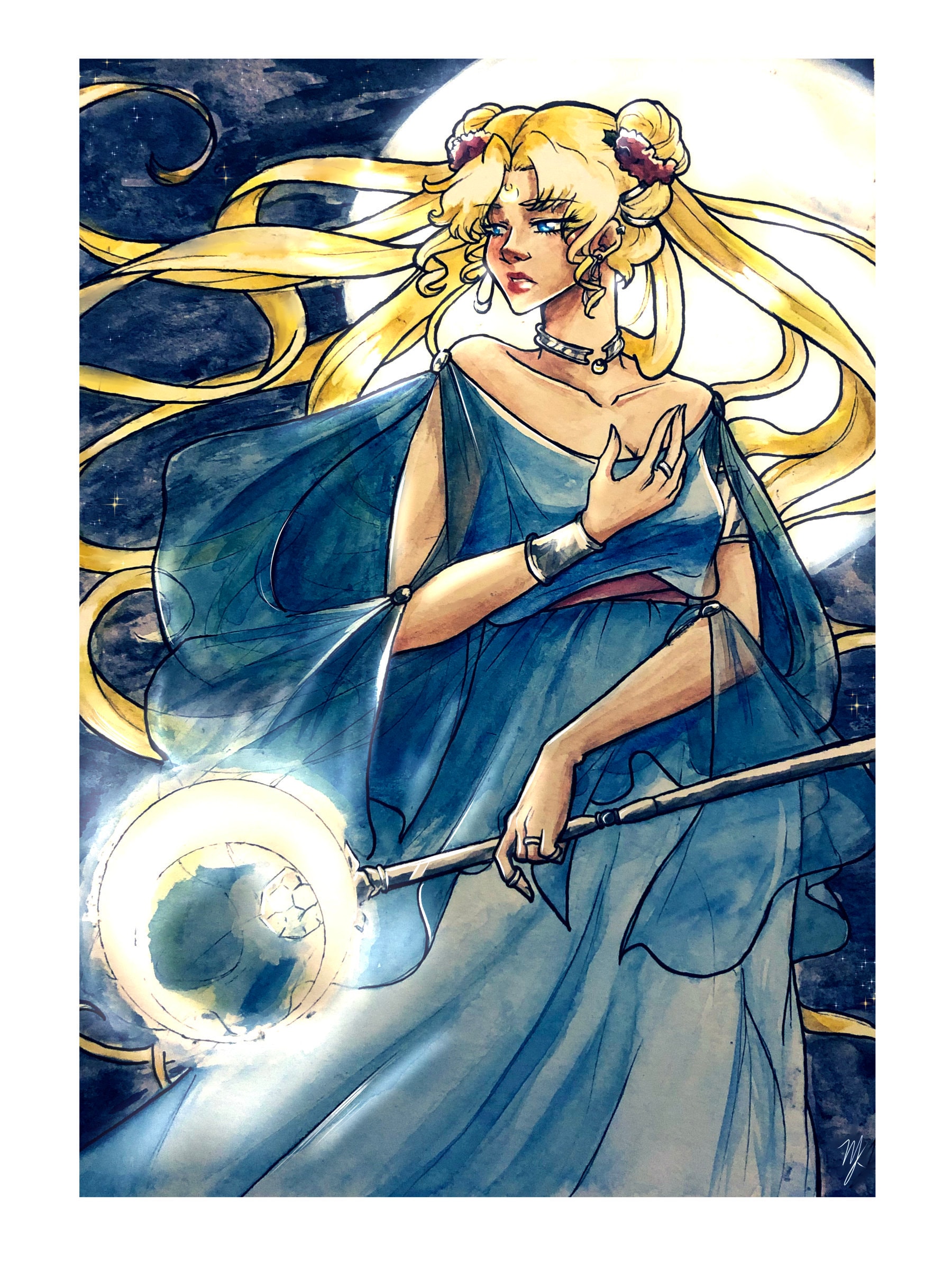 sailor-moon-diosa-griega-selene-arte-impresi-n-etsy-espa-a