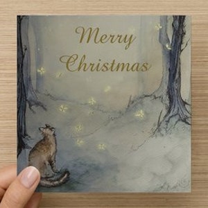 Merry Christmas Magic Cat Wenskaart