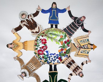 Alaska Arte nativa, Arte indigena, Aleut, Alutiiq, Athabascan, Yupik, Tlingit, Haida, Inupiaq, Arte grafica indigena, Alaska, Sussistenza