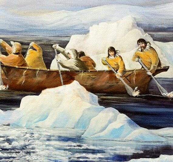 Alaska Native Paintings, Yupik Art, Inupiat Painting, Native