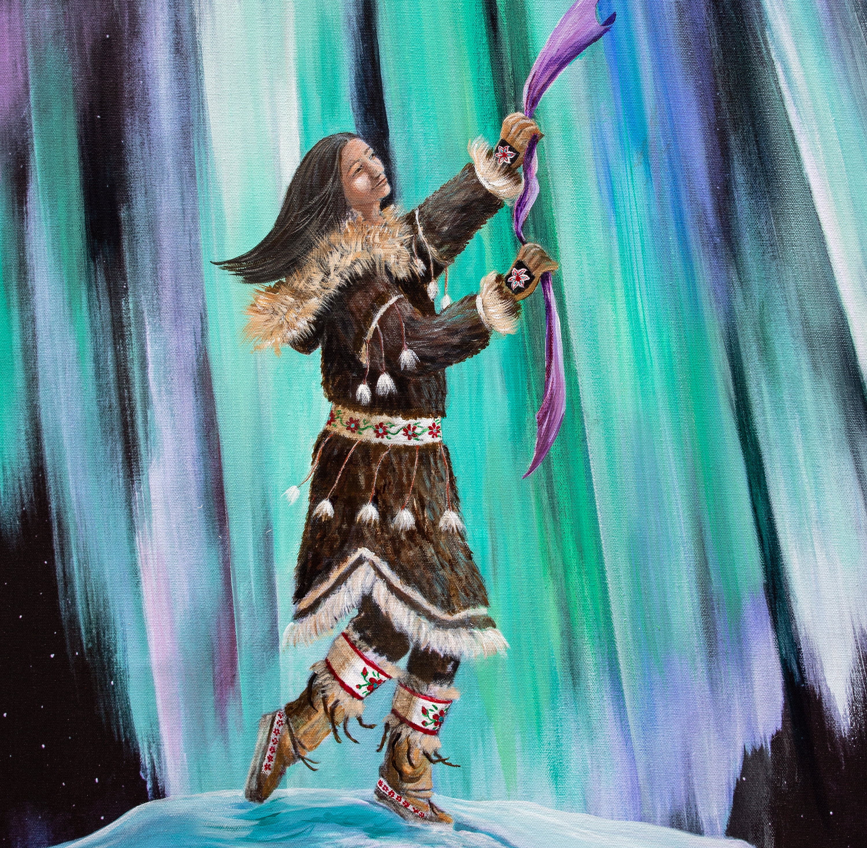 Northern Lights, Aurora Borealis, Alaska, Alaska Native Dancers