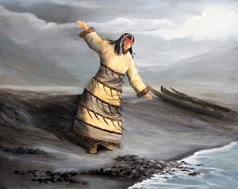 アラスカ先住民アート、ネイティブアメリカンの版画、アレウト族アート