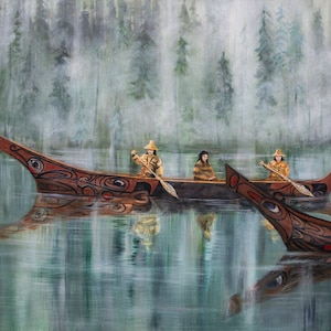 ネイティブアメリカンのカヌーの絵画、アラスカのネイティブアート