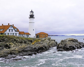 Cape Elizabeth Lighthouse, Portland Head Lighthouse, Lighthouse art, Maine photography, New England Lighthouses, lighthouse photography