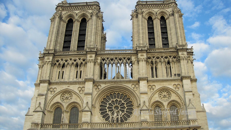 パリの写真、ノートルダムの壁画、フランスの大聖堂の壁画、ヨーロッパ