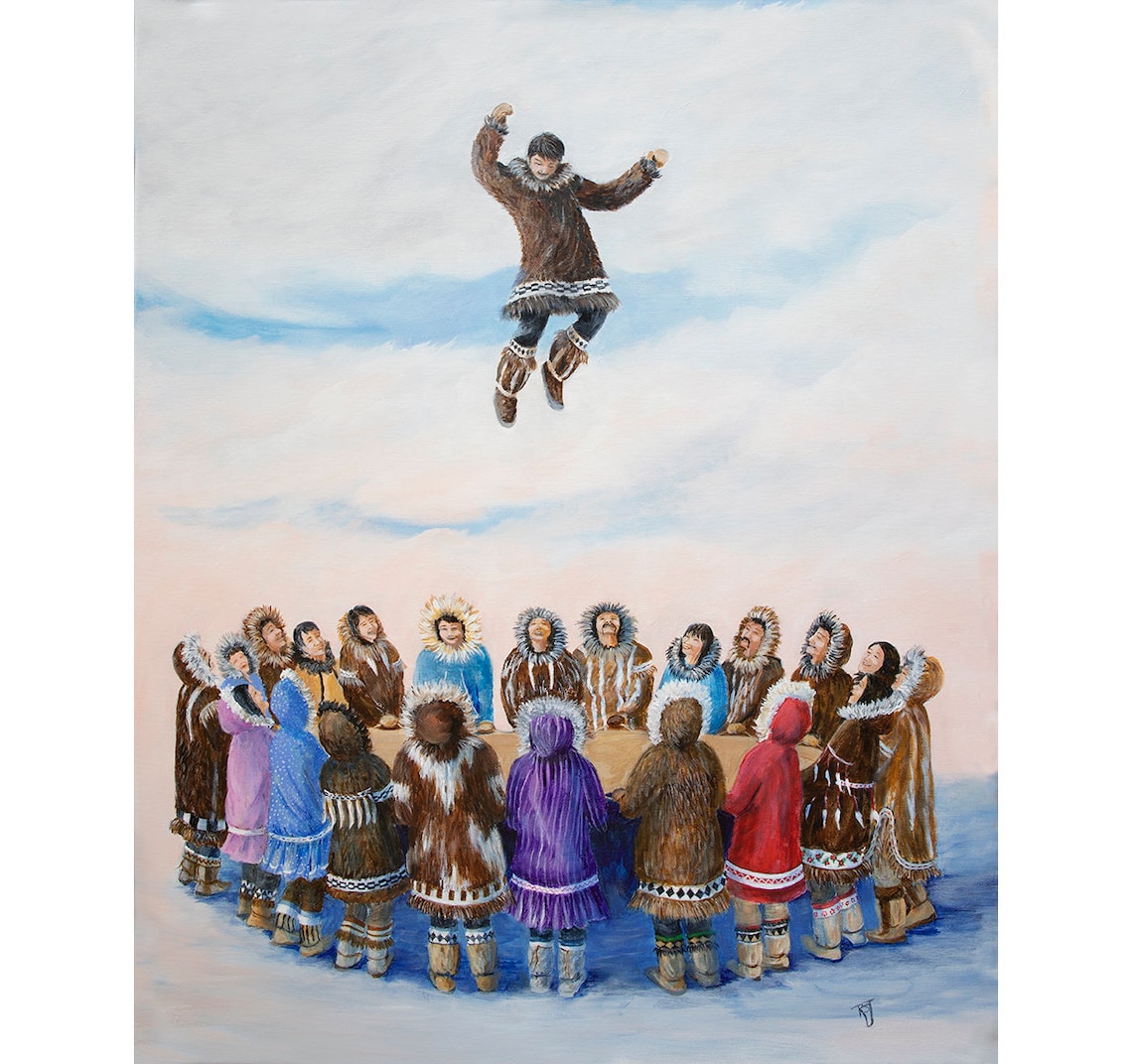 Blanket Toss, Inuit Art, Inupiaq Art, Alaska Native Art, Indigenous Art