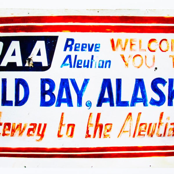 Alaska memorabilia, Reeves Aleutian Airways, Vintage Alaska Airlines, Alaska art prints, Fishing Industry photography, airline history art