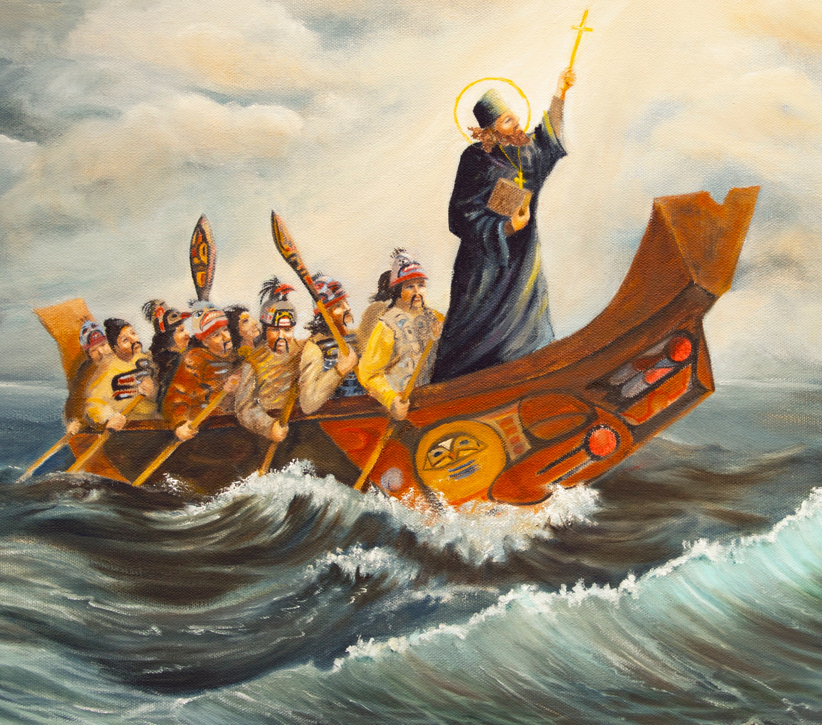 Native American Canoe Paintings, Alaska Native Art, Native