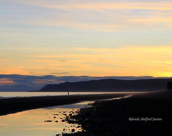 Arte de Homer Alaska, fotografía de Homer Spit, Homer Spit, arte de Alaska, artista nativo de Alaska, impresiones de Homer Alaska, playas al atardecer, playa de Homers