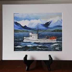 deadliest catch,boat paintings, Boat Prints, Coastal prints, Alaskan paintings, seascape paintings, seascape prints, Alaska prints image 2