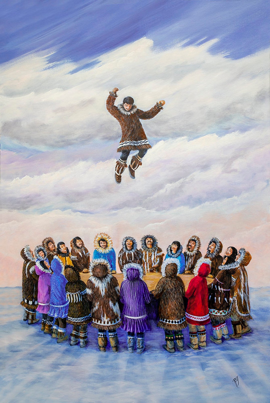 Blanket Toss, Inuit Art, Inupiaq Art, Alaska Native Art, Indigenous Art