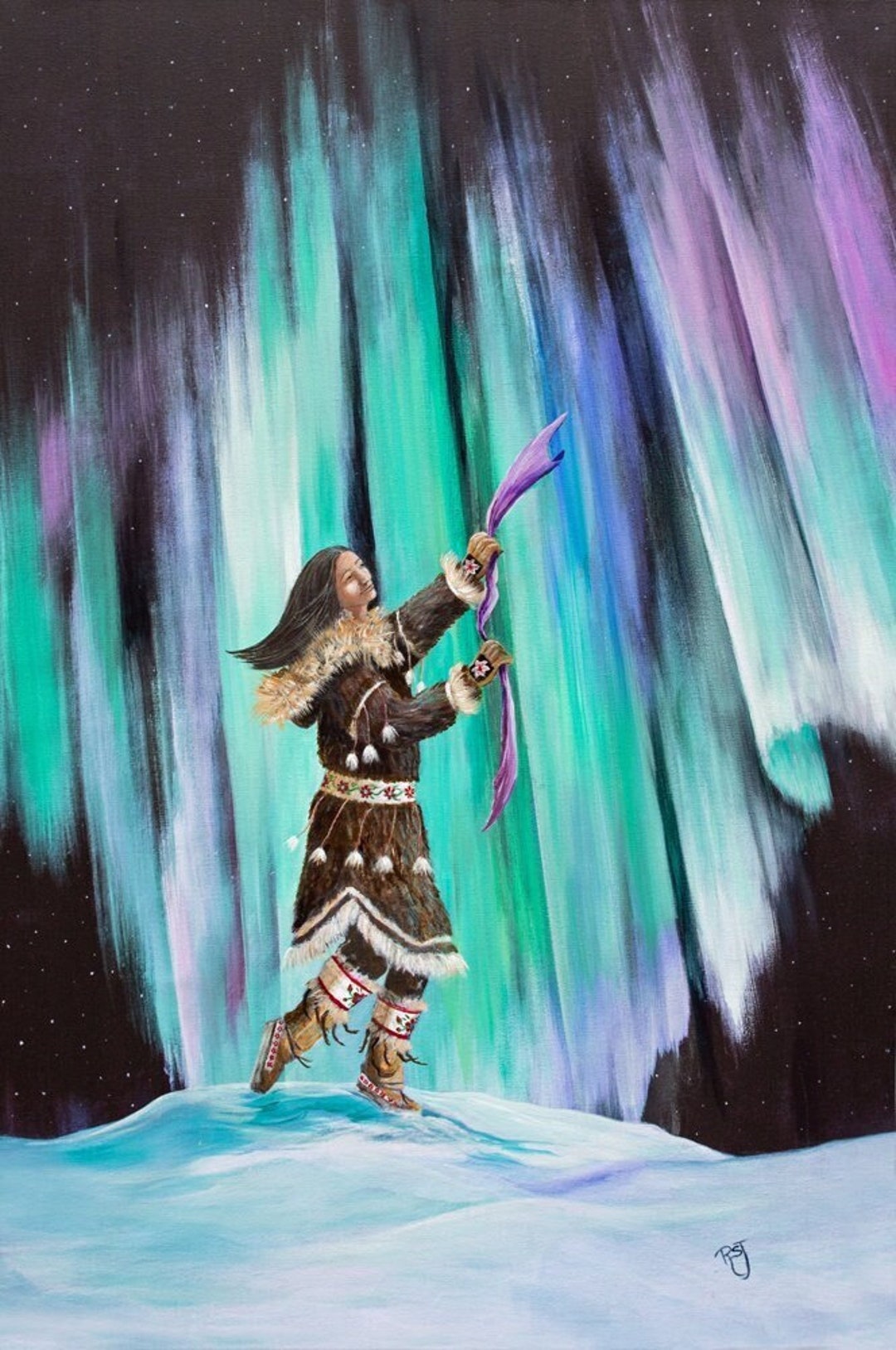 Northern Lights, Aurora Borealis, Alaska, Alaska Native Dancers