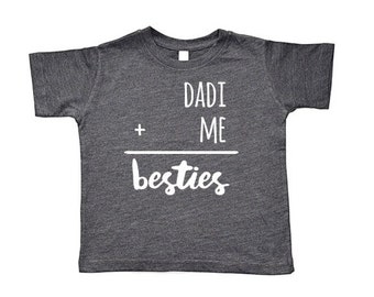 Nana/Nani/Dada/Dadi/Mama/Masi/Fui + Me = Besties Toddler Youth Short-Sleeve Tee, Baseball Tee & Baby Bodysuit | Indian BFF Aunt/Grandma