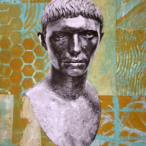 CAMERON THE GREAT- Original mixed media art on paper.