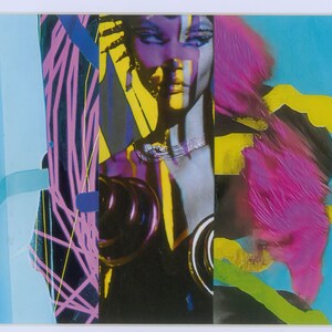 NEON GLAM TWO- Original mixed media art on paper.