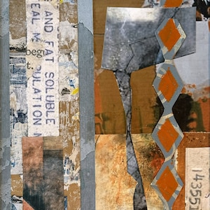 OVERLAP- Original mixed media art on paper.