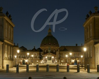 Amalienborg Palace at Night (Digital Print for Samsung the Frame TV)