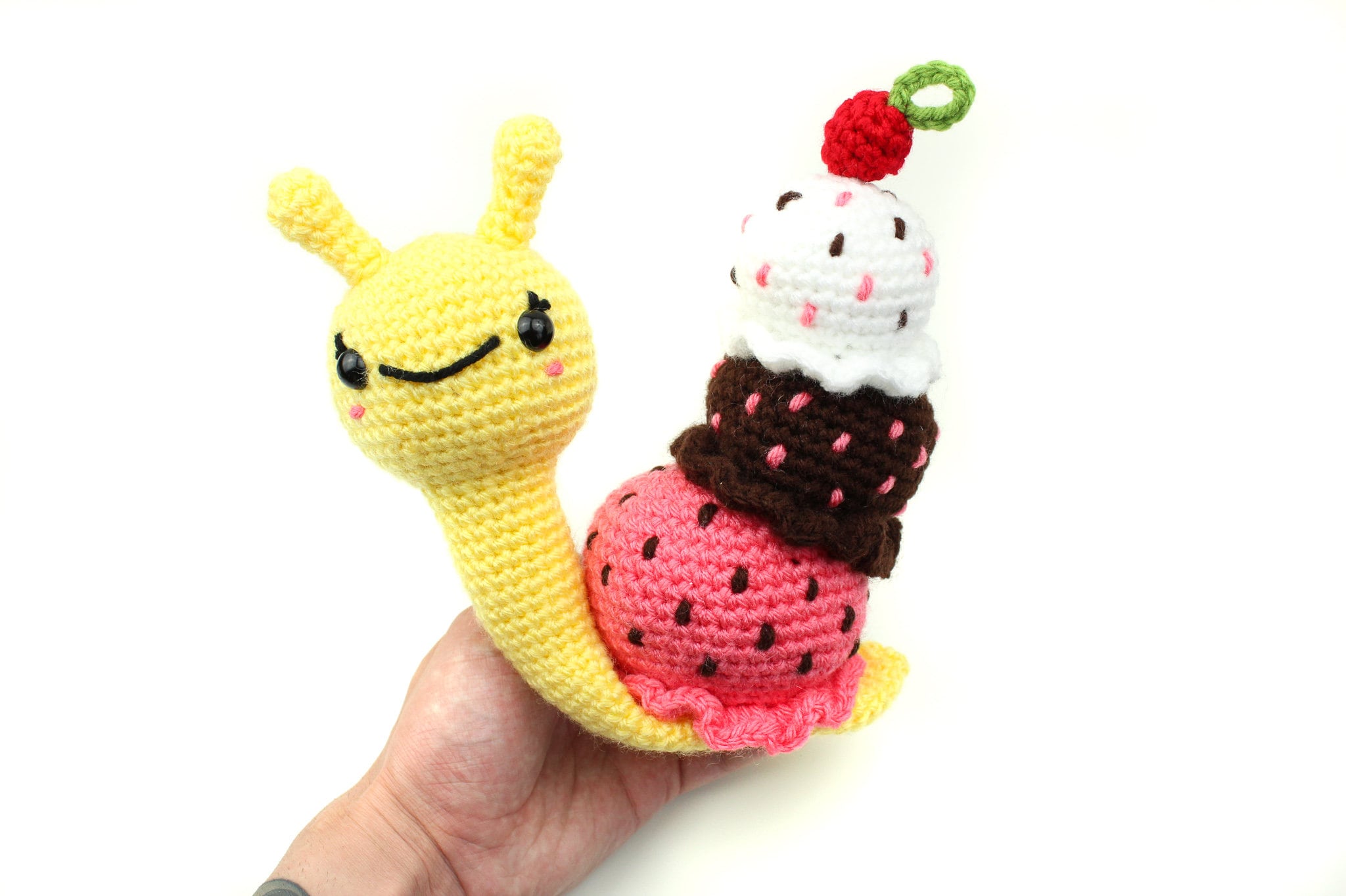 Laci the Banana Split Snail Crochet Pattern