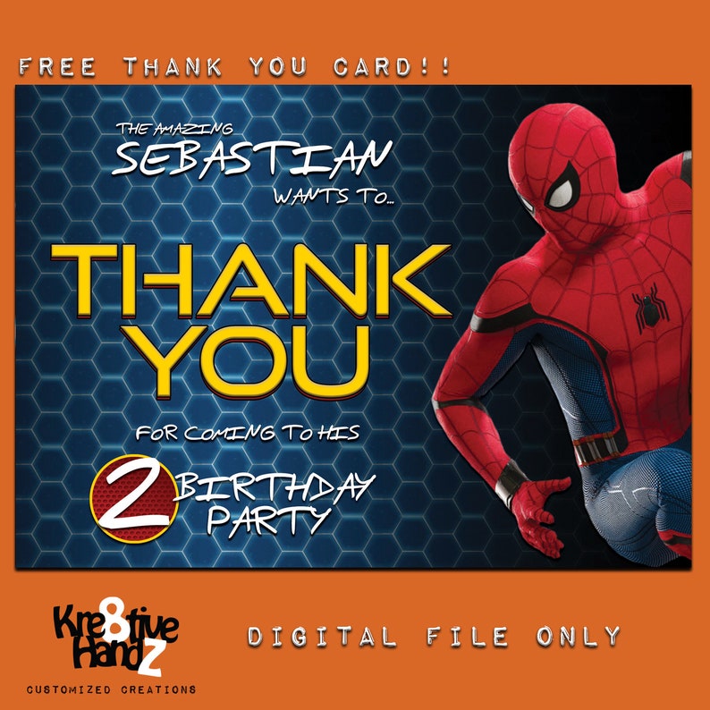 Fetes Occasions Speciales Personnalise Spiderman Enfants S Carte D Anniversaire Tout Nom Age Maison Bomech Fr