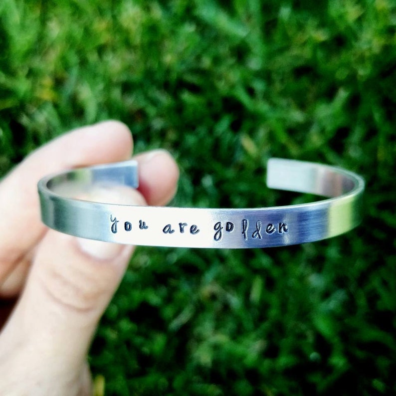 Minimalist cuff Cuff bracelet hand stamped cuff bracelet quote cuff bracelet Personalized cuff bracelet