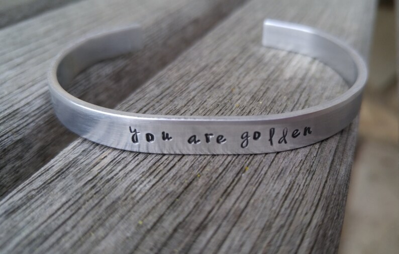 Minimalist cuff Cuff bracelet hand stamped cuff bracelet quote cuff bracelet Personalized cuff bracelet