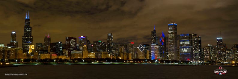 Chicago Cubs FlytheW Skyline Acrylic print image 1