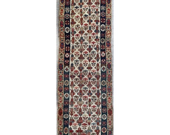 Antique Caucasian Shahsavan Rug - 2'6 x 7'7 - 76 x 235 cm - Narrow Runner Tribal Rug - FREE SHIPPING SHIPPING