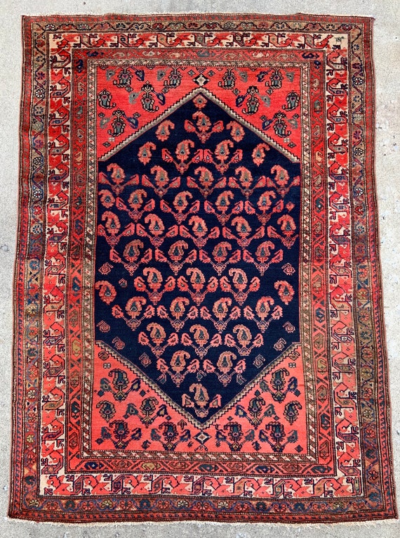 Antique Tribal Rug 48 X 66 142 X 198 Cm Oriental Vintage Carpet - Etsy