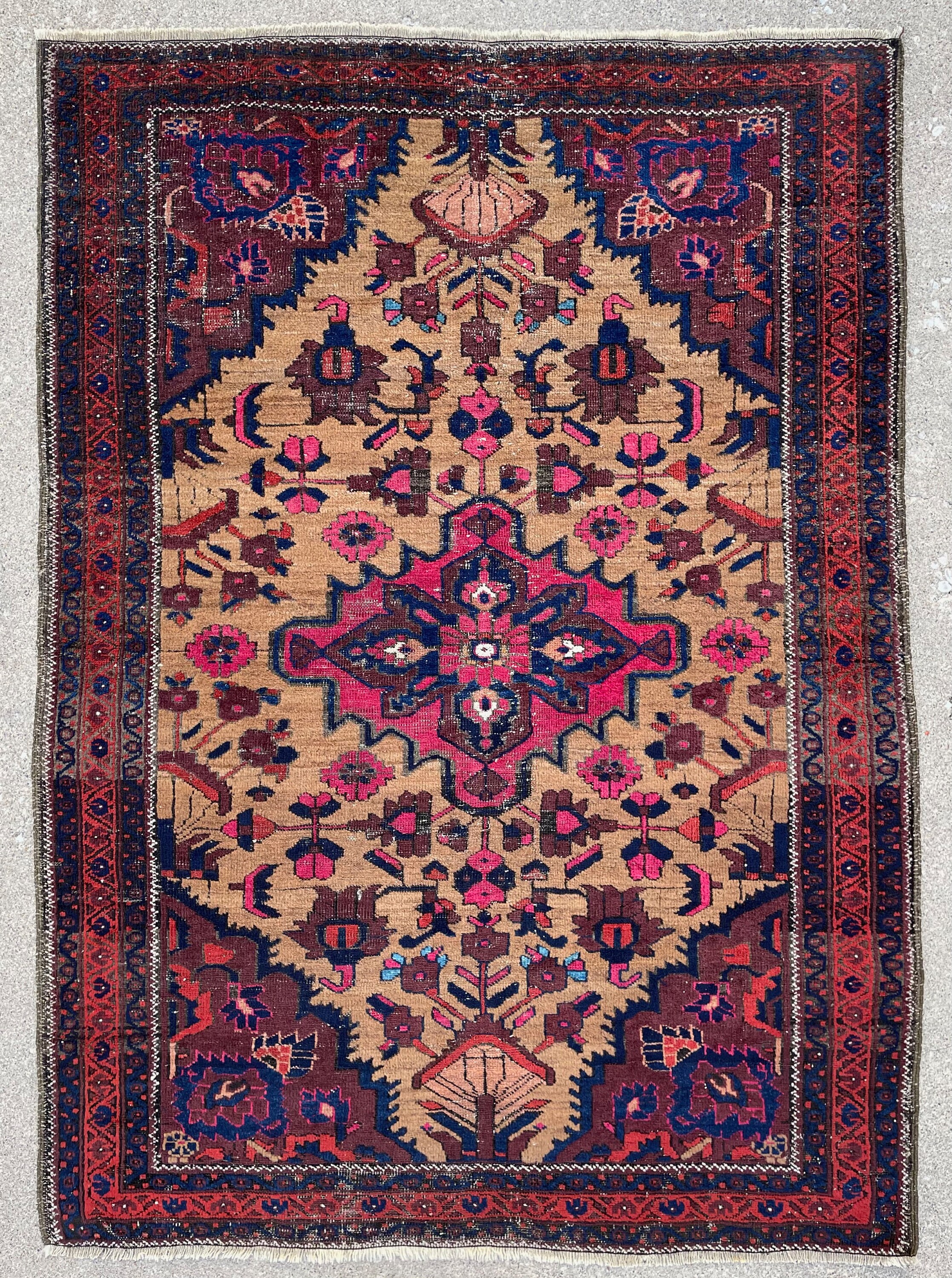 ラグ・カーペット Baluch rug#3 Antique Baluch Tribal Rug - 3'9 X 5