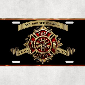 Fire Department License Plate