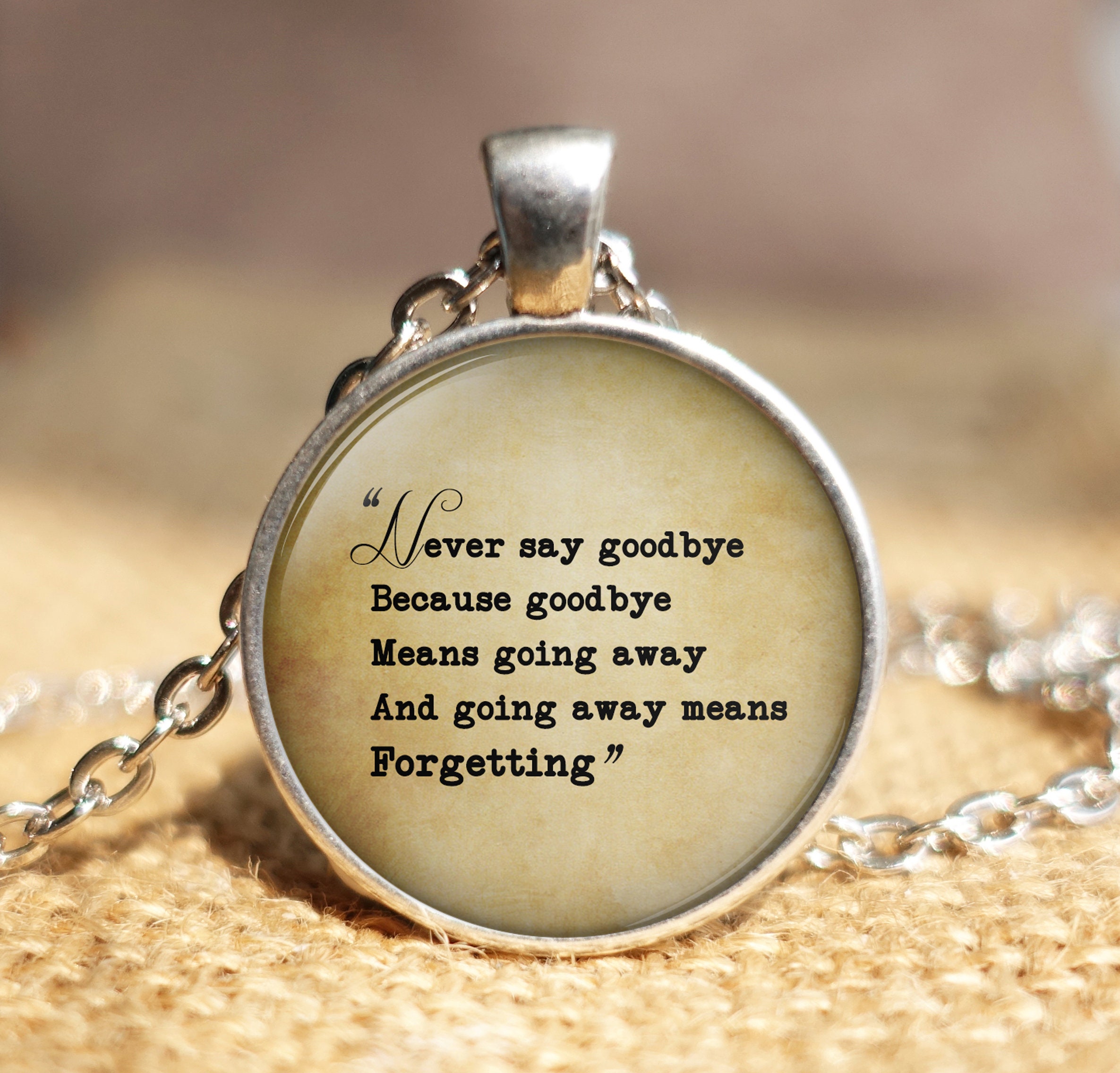 Never Say Goodbye Peter Pan Peter Pan Necklace Never Say Goodbye Peter Pan Jewelry | Etsy