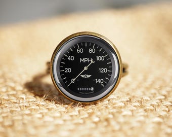 Car Speedometer Ring,Speedometer Rings ,Gifts For Men Race Car, Car Ring, Car lover gift