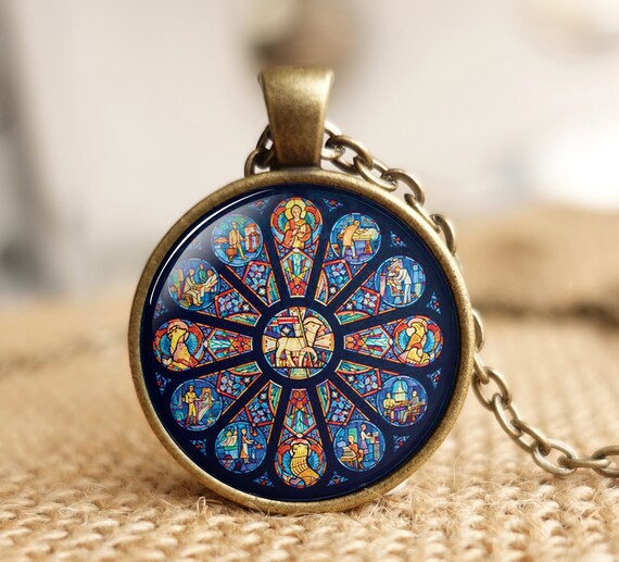 Rose Window Pendant Gothic Cathedral 
