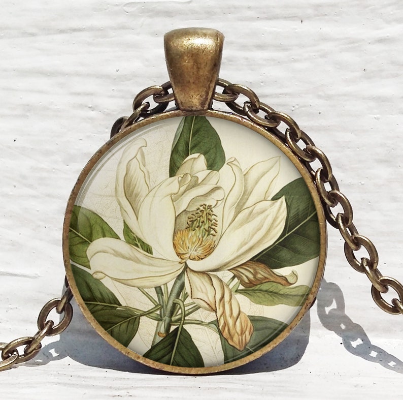 Southern Magnolia pendant magnolia flower magnolia jewelry Etsy