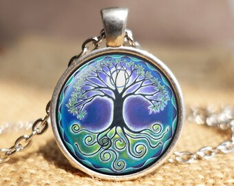 Tree of life pendant , White Tree Pendant ,Woodland jewelry ,Tree of life jewelry nature pendant