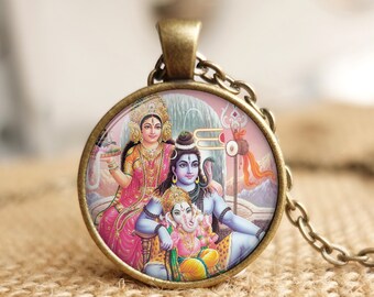 Shiva Parvati Pendant - Etsy