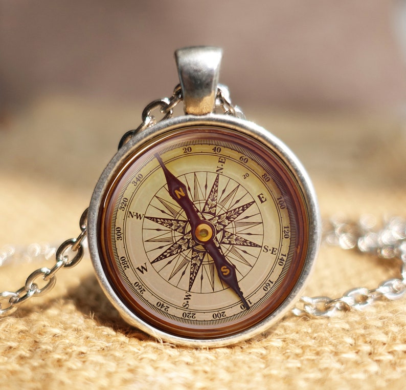 Vintage Compass pendant Antique Compass Antique Nautical Etsy