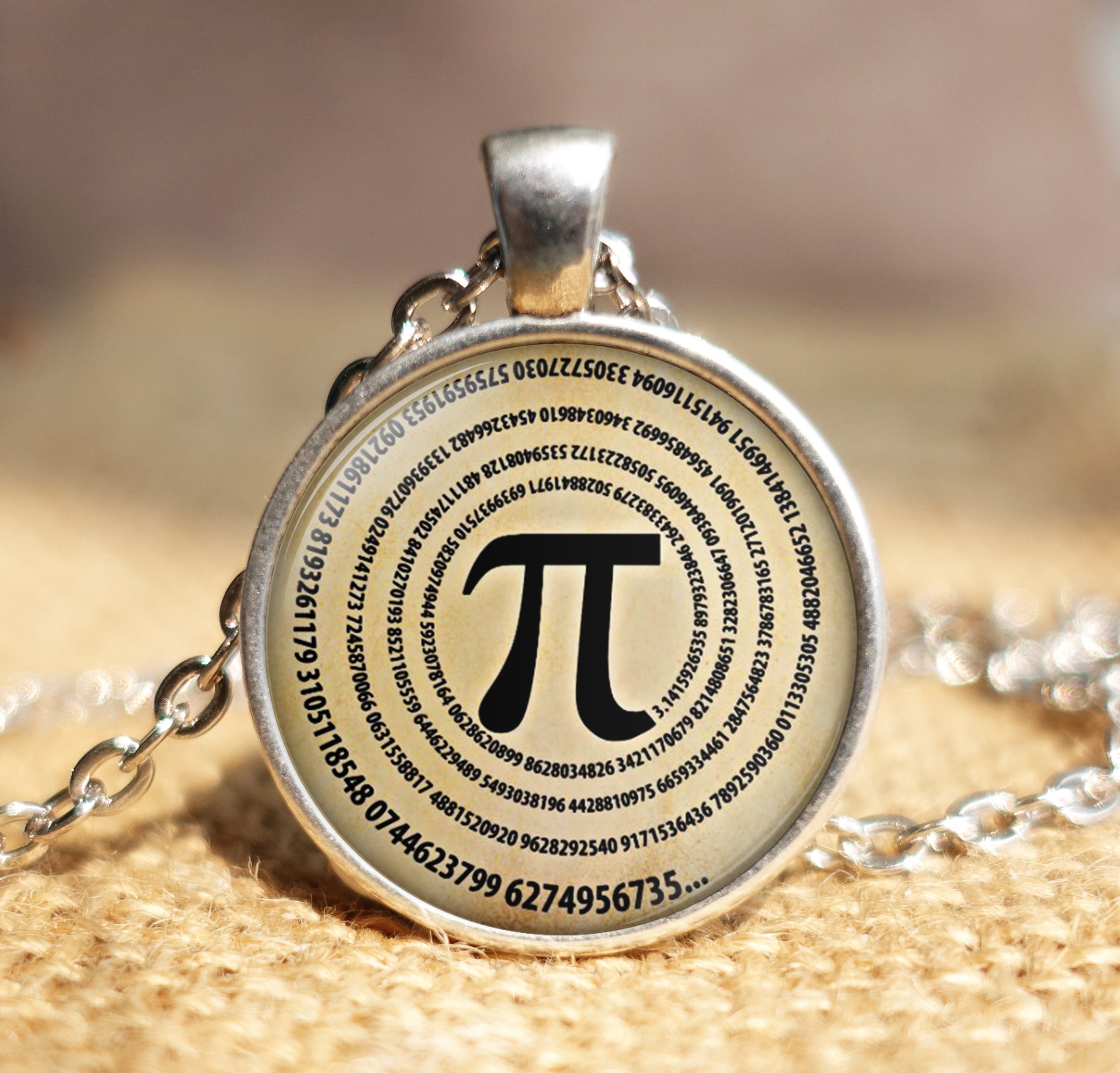 Numbers of Pi PendantPi Necklace Mathematics Math Necklace Etsy