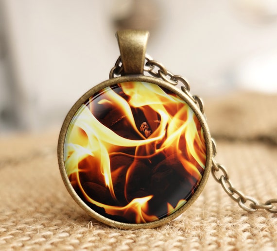 Rouge et Bleu collier collier de Phoenix Phoenix Bijoux Feu et leau Collier spirituel dun superbe Cadeau. Phoenix Fire et de leau Pendentif