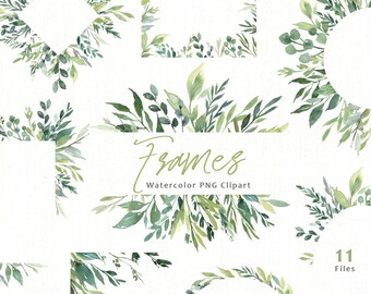 Download Watercolor Greenery Etsy