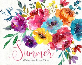 Download Watercolor Flowers Svg Etsy
