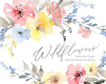 Watercolor Floral Clipart Carnations /& Forget Me Not Flowers Digital Download Bouquet Wreath Carnation Forget-Me-Not Free Commercial Use Png