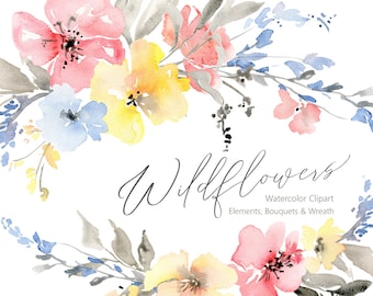 Watercolor Floral Clipart Carnations /& Forget Me Not Flowers Digital Download Bouquet Wreath Carnation Forget-Me-Not Free Commercial Use Png