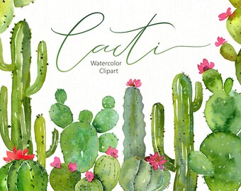 Download Watercolor Cactus Etsy