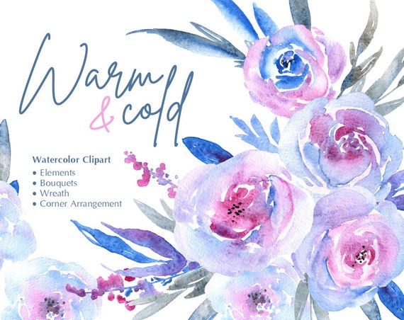 Watercolor Floral Clipart Carnations /& Forget Me Not Flowers Digital Download Bouquet Wreath Carnation Forget-Me-Not Free Commercial Use Png